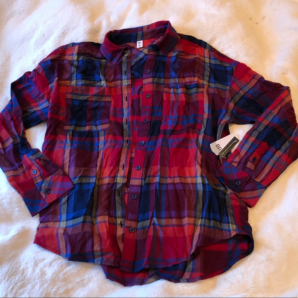 BP PLAID BUTTON UP SHIRT-NEW WITH TAGS
